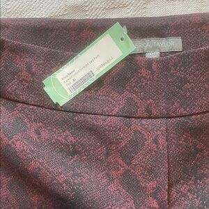 NWT Erica Taylor Women's Black and Red Straight Leg Pants